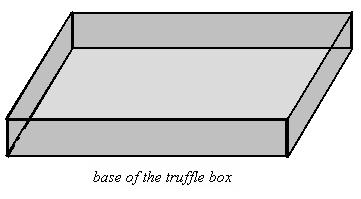 Chocolates, the bottom of each truffle box be a rectangle that is two and one-half times as long as it is wide. 1.