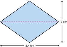 Area of top triangle = x 8.4 x 3 =.