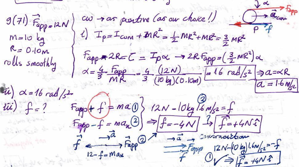 11 Solved Problems (a) What is the magnitude of the acceleration of the center of mass of the cylinder?