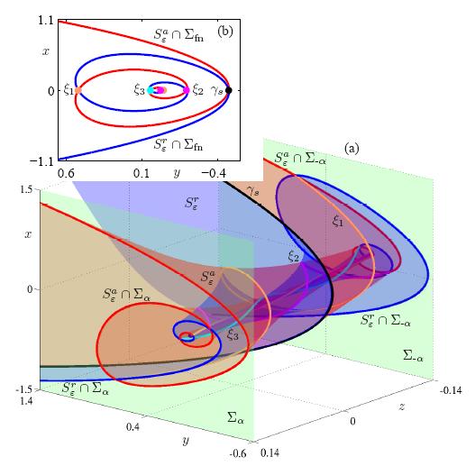 Folded node singularity Theorem [Benoît, Lobry 82, Szmolyan, Wechselberger 01]: For 2k + 1 < µ 1 < 2k + 3, the system admits