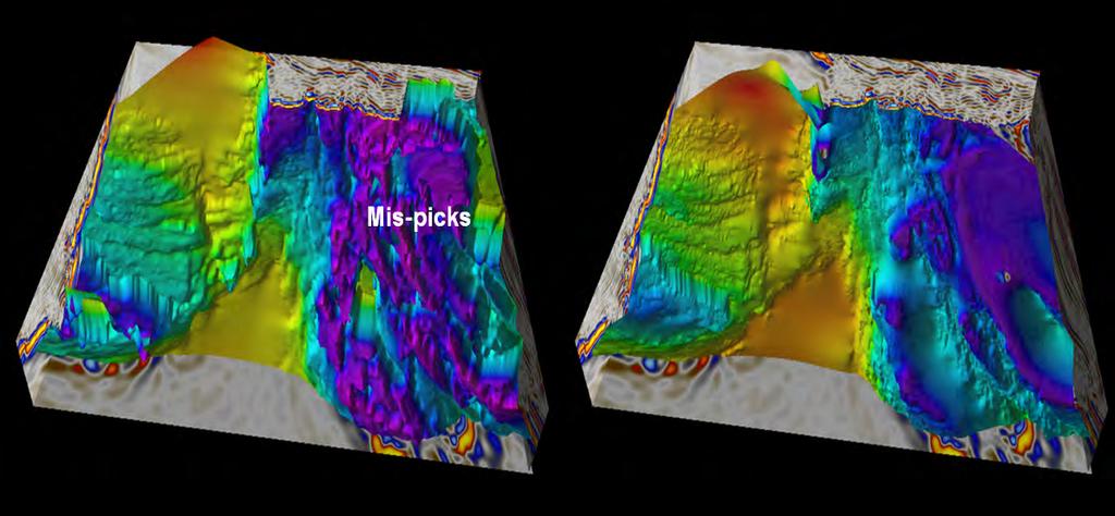 of the salt boundaries. Results We studied the impact that structural sharpening using the SRGB method has on salt body delineation.