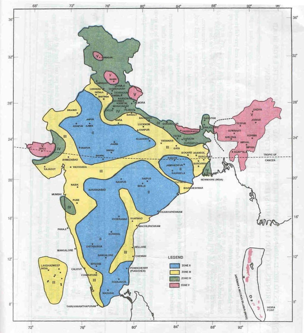 SEISMIC ZONE OF INDIA