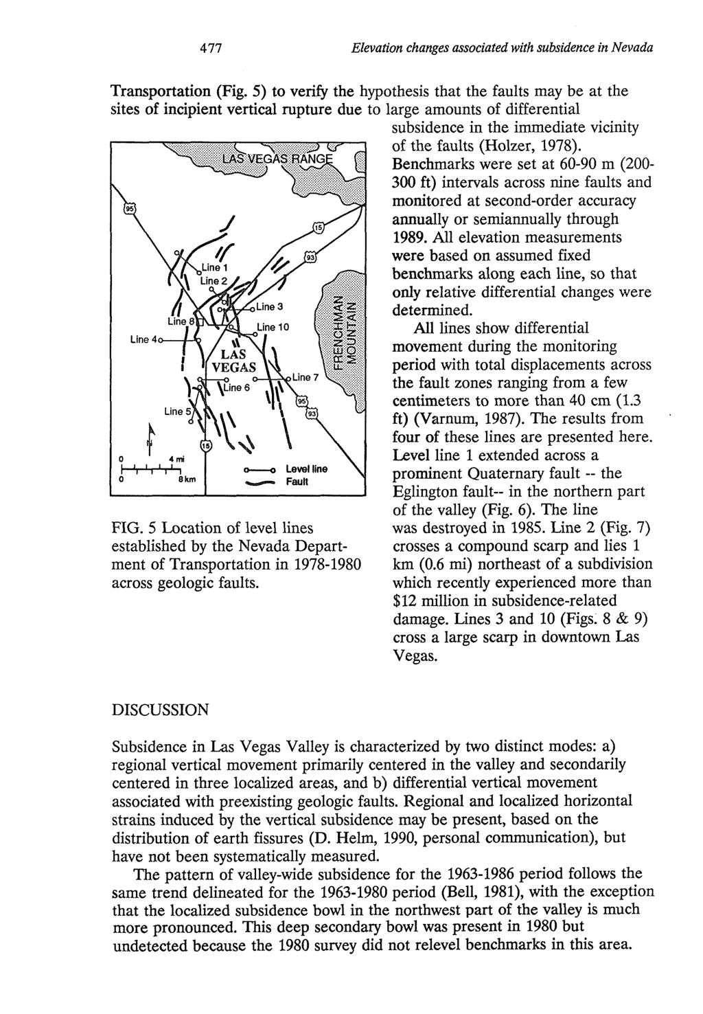 477 Elevation changes associated with subsidence in Nevada Transportation (Fig.