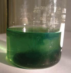 Its presence can be confirmed by the addition of potassium ferricyanide which will produce a brilliant blue precipitate. Fe(III) is yellow in solution.