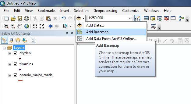 How to Add a Basemap Image to ArcMap 1) Click on Add