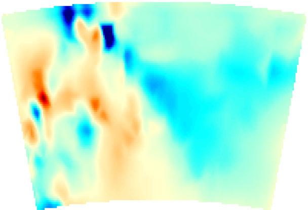 Ray paths plotted on top of isotropic P velocity anomalies (as indicated by the colour bar) from the tomographic model of Li et al.