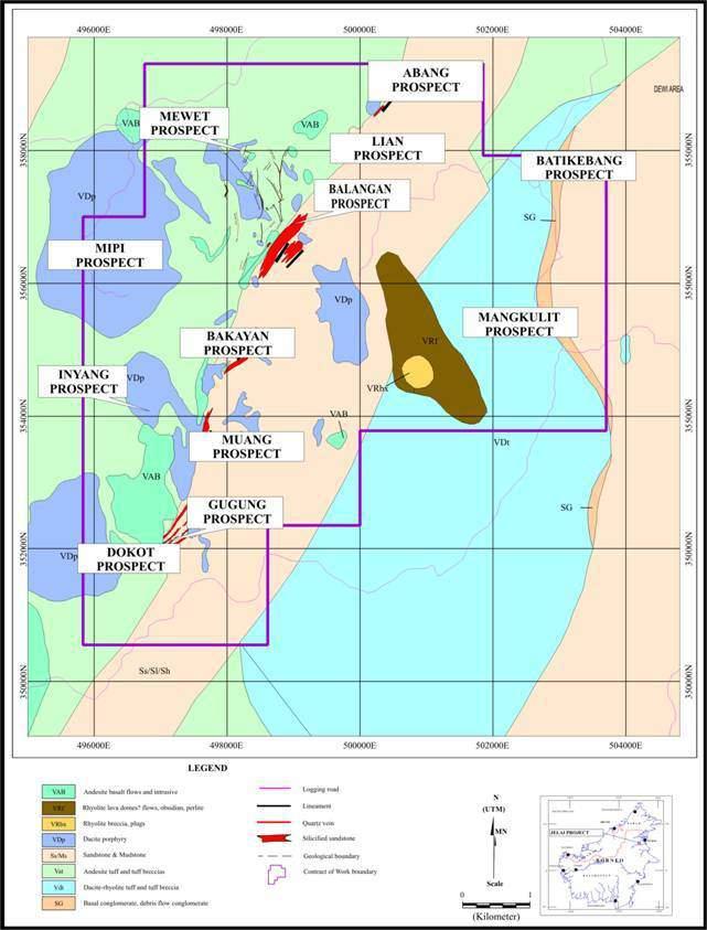 Jelai Mewet East Kalimantan Epithermal Gold Project 100% owned Previously explored by Indochina