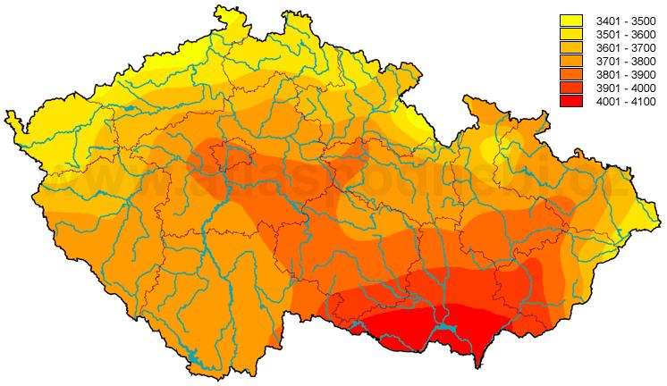 Annual solar irradiation in CZ 53/55 MJ/m 2 source: ČHMÚ slope 30 až 45, south