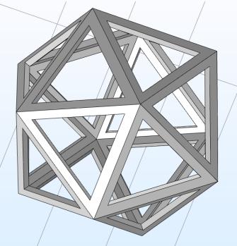 conditions between the icosahedrons and perfect matching layers (PML) on top and bottom of the computation cell were used. A CAD tool (Comsol) was employed in the analysis of the array.