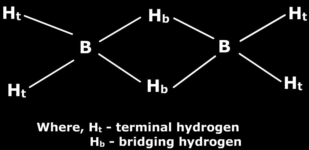 To understand the chemistry of molecules involved in bridge bonding, let us take an example of B 2 H 6 molecule.