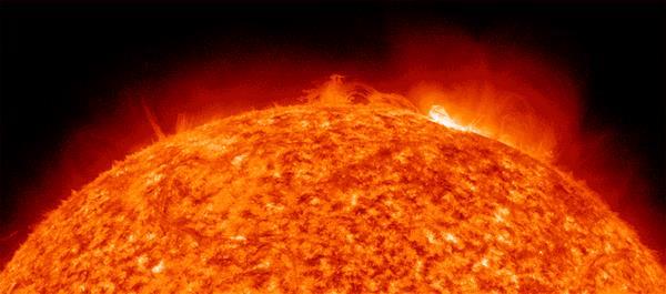 SUN IS A SYSTEM OF BUBBLING GASES The sun occasionally