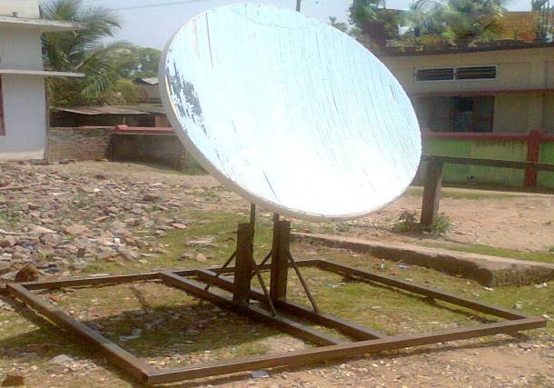 The basic principle adopted in the construction of the parabolic reflector system is that when parallel rays of light from the sun close to and parallel to the principal axis are incident on a