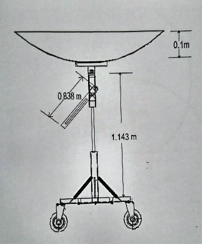10 Capillary tube FIGURES AND DIMENSIONS Parabolic Reflector System A prototype was selected with minimum dimensions but as it was not able to generate sufficient