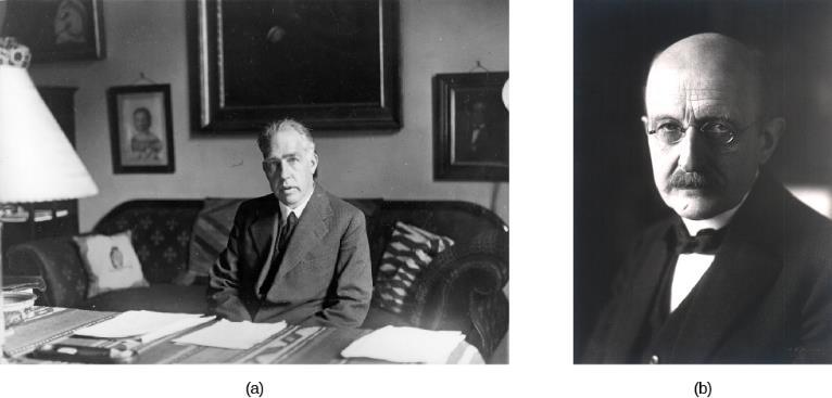 FIGURE 5.18 Niels Bohr (1885 1962) and Max Planck (1858 1947).