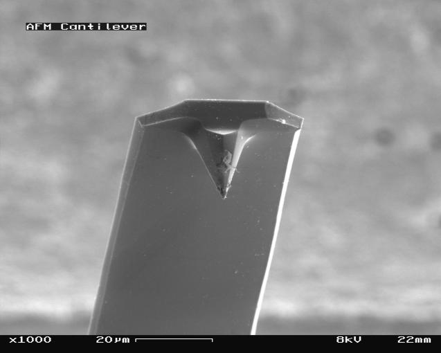 Scanning probe microscopy: STM, AFM 7 Atomic force microscopy (AFM) scanning force microscopy (SFM) The AFM consists of a cantilever with a sharp tip (probe) at its end that