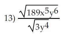 Problem #13 (Radicals) = = 6666xx 5 yy 22 111111xx 5 yy