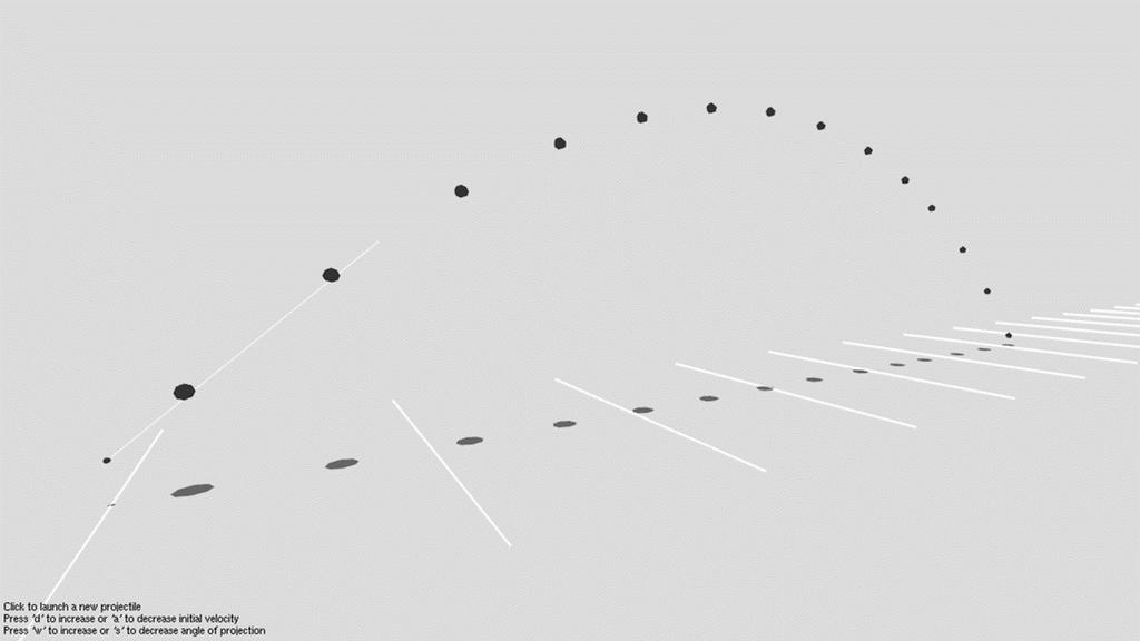 Testing: Projectiles Figure: Projectile Simulation projectilenumber->particle.setmass(200.0f); projectilenumber-> particle.