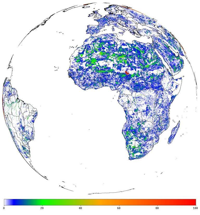 The LSA-SAF evapotranspiration products a) DMET (mm/day) b)