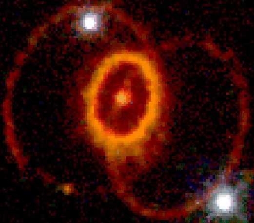 Supernova 1987a Neutrinos were detected from Supernova 1987a by Kamiokande and IMB Credit: C Burrows (ESA/STScI), HST, NASA