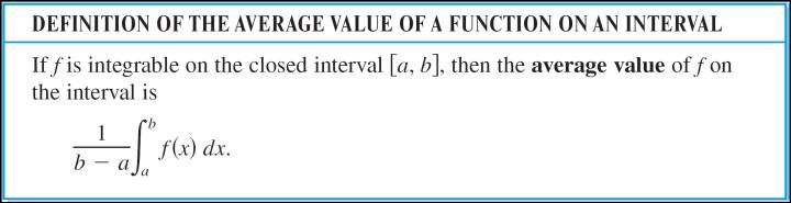 Example Finding the Average Value of a Function Find the average value of f(x) = 3x 2 2x on the interval [1, 4].