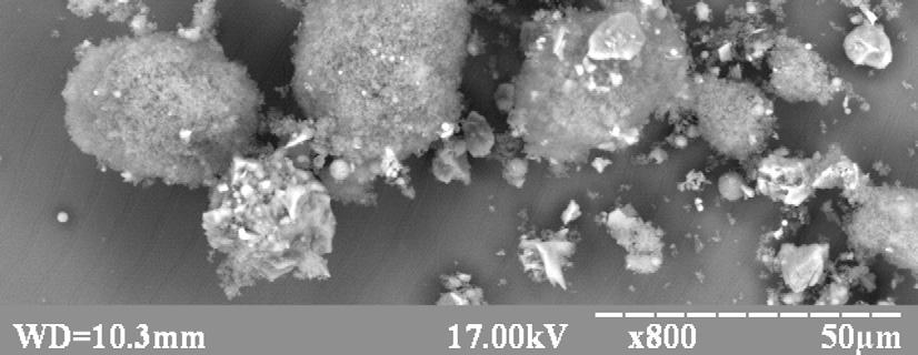 After the treatment of Portland cement and silica fume in the electrical agglomeration setup the particle size distribution became narrower in 5-50 µm with a predominance of larger particles.