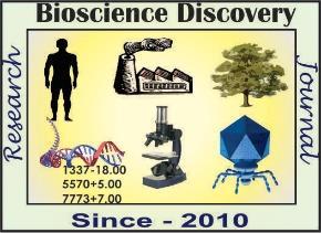 Bioscience Discovery, 8(4): 679-683, October - 207 RUT Printer and Publisher Print & Online, Open Access, Research Journal Available on http://jbsd.