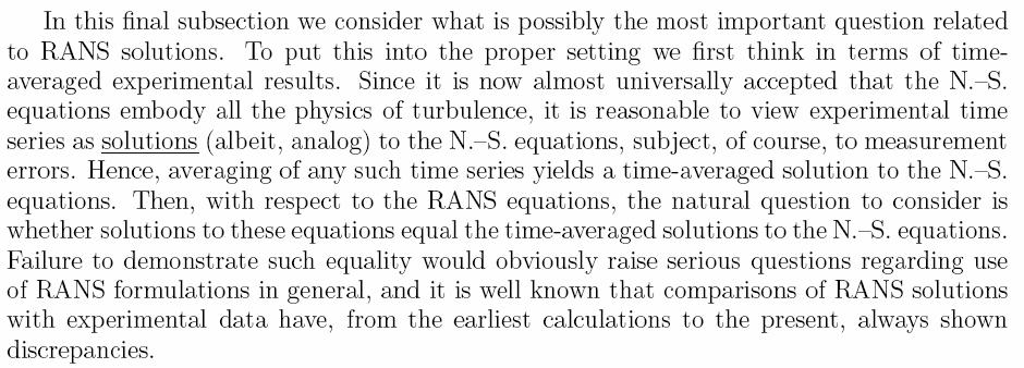 Modeling of Turbulence: RANS General Problems of RANS 4/4 29 Conceptually impossible to