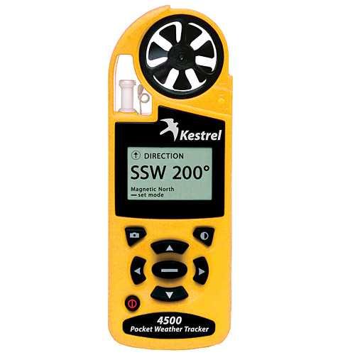 Kestrel 4500 Pocket Weather Tracker For years our customers have been asking for wind direction along with wind speed. New for 2007, the Kestrel 4500 does just that with its built in digital compass.