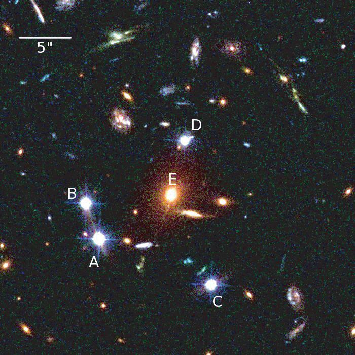 No. 4] SDSS J1004+411 Revisited 1019 The mass-to-light ratio became constant with this scaling. We included 14 member galaxies within.