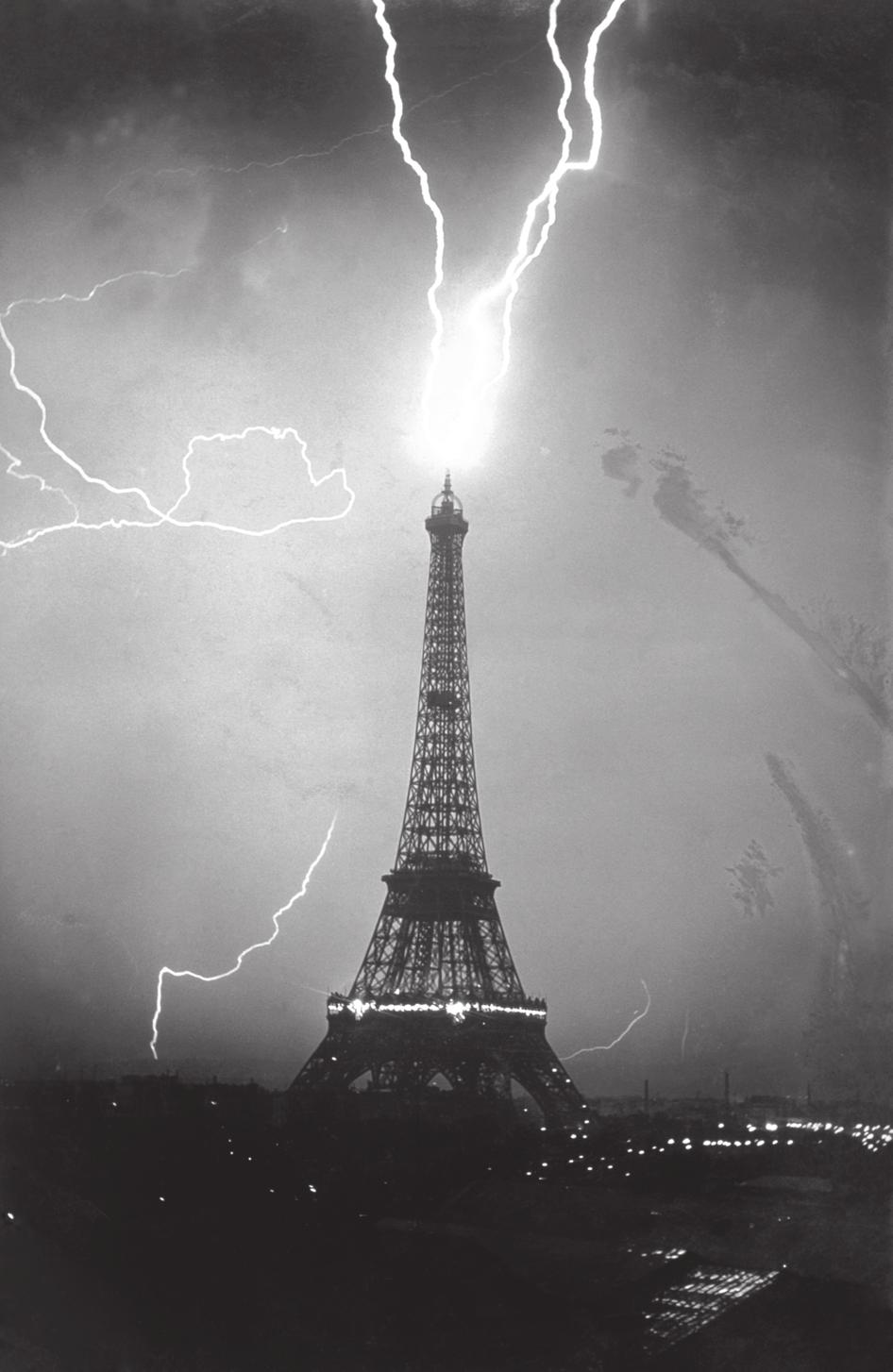 6 3 During a thunderstorm lightning strikes the Eiffel Tower. In lightning the temperature can reach 30 000 C. This causes nitrogen and oxygen in the air to react, producing nitrogen oxide.