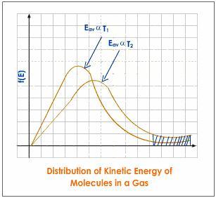It is observed that the energy distribution curve is flatter at higher T and is shifted toward higher energy region.