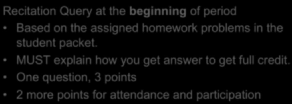 beginning of period Based on the assigned homework problems in the student
