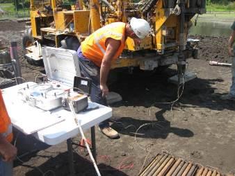 4 IN-SITU TEST METHODS FOR ESTIMATING SETTLEMENT Figure 3: Photos of field testing at site Cone penetrometer (CPT) or the flat blade dilatometer (DMT) provide a cost effective method for obtaining
