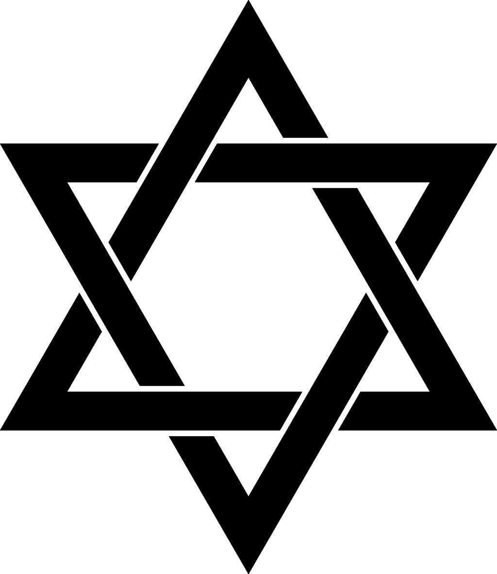 Star of David Containing two overlapping triangles, the Star of David is