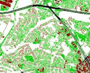 roads (black), other impervious (red), and low vegetation (green).