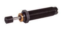 Self-compensating shock-absorber MC Non adjustable - MC25 and MC75: integrated stroke end stop and noise reducing buffer - MC150: mechanical stop required about 1mm before the shockabsorber