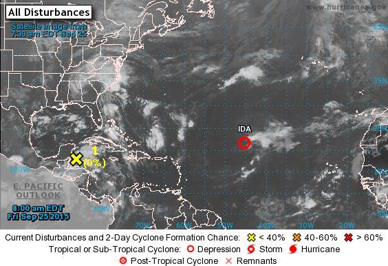 2-Day Tropical Outlook Atlantic Disturbance #1 (As of 8:00 a.m.