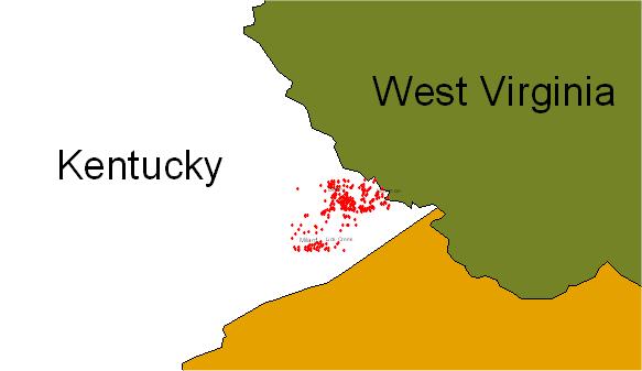 Wells are drilled in the WV and KY.