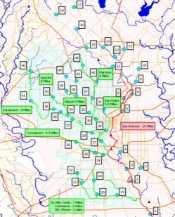 Warning Locations Selected by SAOEM based on historic operations Upper San Antonio River 46 locations Leon Creek 30 locations Medina River 20 locations Cibolo Creek 13 locations Salado Creek update