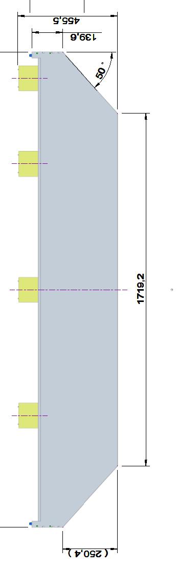 7 6 3 The POWTEX-Jalousie detector 2.3 m segment sample 45 Δθ=0.