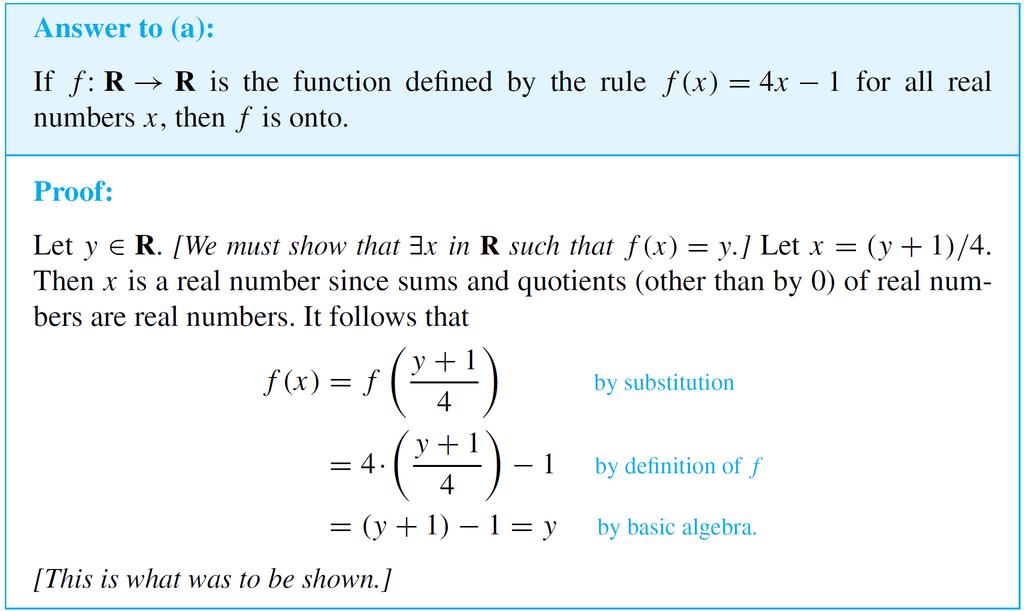 Example 5 Solution cont d Thus if such a number x exists, it must equal (y + 1)/4. Does such a number exist? Yes.