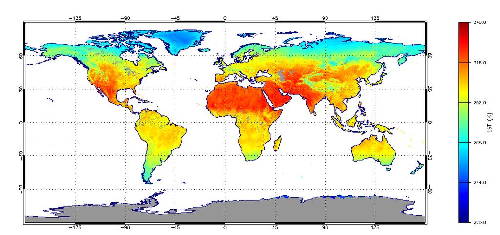 land surface temperature (LST)