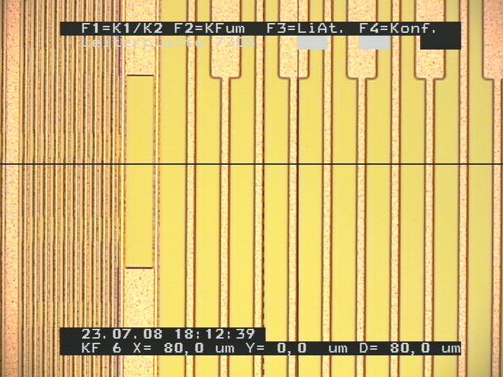Measurements on Strip detectors CG1017 Strip detector same Wafer as CG133 FZ n-type Silicon Thickness 80 µm U dep ~ 50 V N eff ~