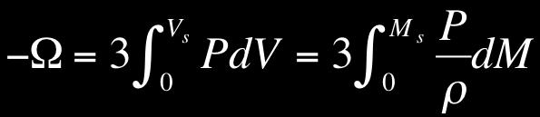 1/r s Now dm=ρdv and the Virial theorem can be