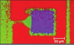 THE SCANNING XPS MICROPROBE ADVANTAGE SXI image of a patterned device structure.