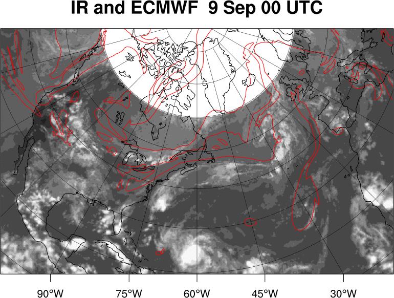 Interaction of Florence and Helene with RWTs Globally merged InfraRed