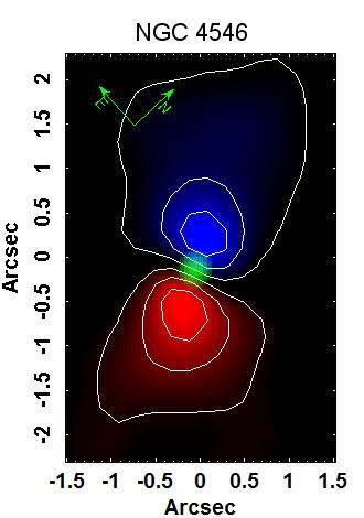 IFU spectroscopy of TG nuclei: III 7 Figure 7. RGB images corresponding to the blue and red wings of the Hα emission lines.
