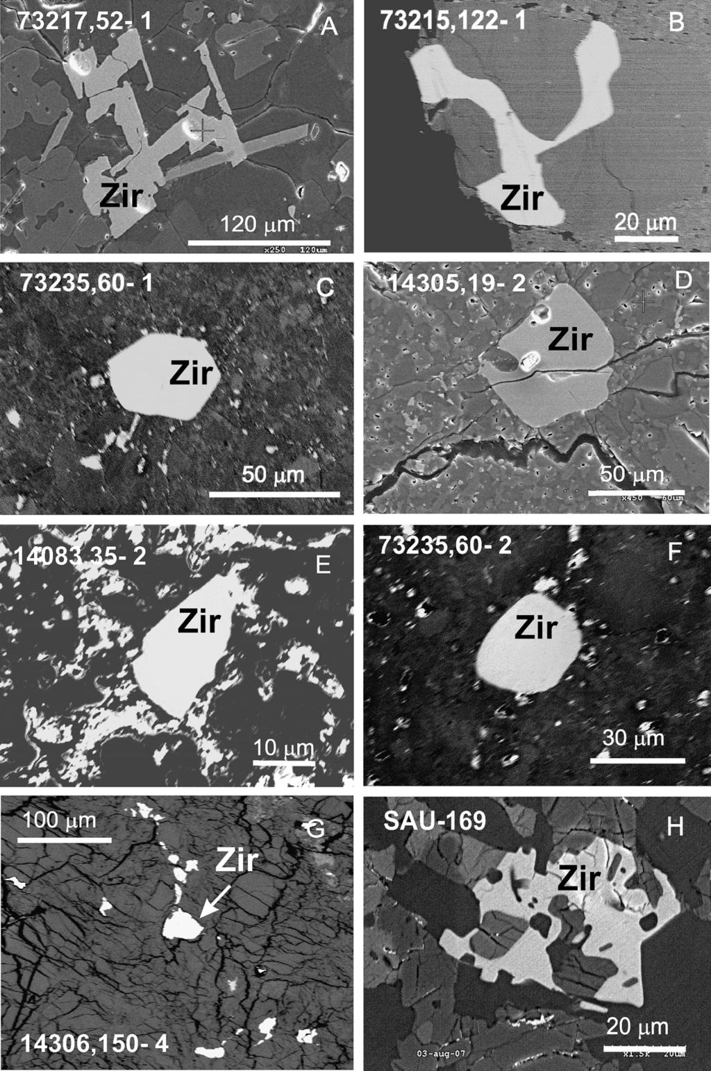 U Pb study of zircon from Apollo 1 and 17 breccias 671 Fig.