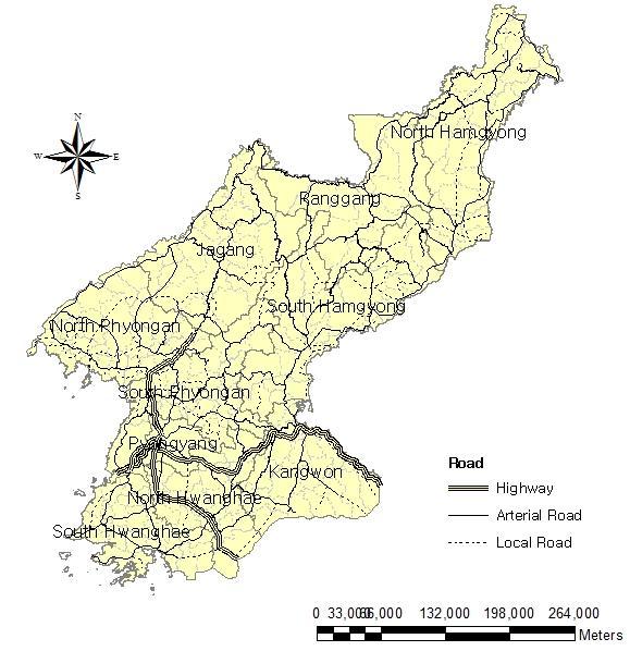 Figure 2 Transportation Network of North Korea Source: KRIHS (2013) Impact Analysis of South Korea The CGE model is applied to the impact analysis of the infrastructure investment of North Korea on