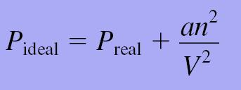 Van der Waal s equation corrects for Pressure deviations